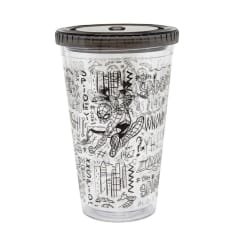 SPIDERMAN VASO DOBLE PARED CON BOMBILLA 450 ML